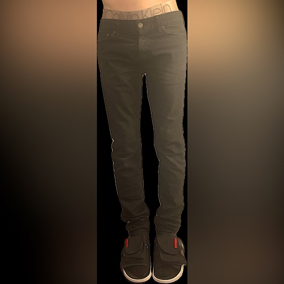 COPY - New John Elliott Jeans Men 31x33 Slim Fit Black 3-D selvedge Denim Made … - Picture 3 of 16